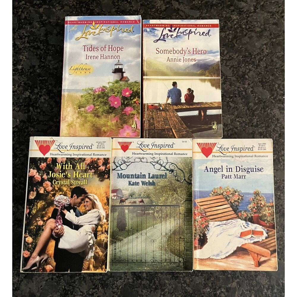 5 Love Inspired Inspirational Romance Vintage Paperback